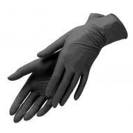 Перчатки Benovy нитриловые, одноразовые, 100 шт/50 пар, размер L, цвет черный