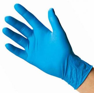 Перчатки одноразовые, нитриловые, 100 шт, размер L, цвет голубой
