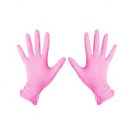 Перчатки Benovy нитриловые, одноразовые, 100 шт/50 пар, размер XS, розовые