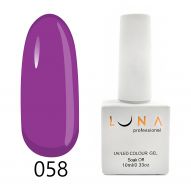Luna 058 гель лак, сиренево-фиолетовый, 10 мл