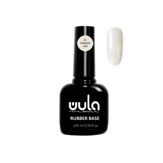 WULA nailsoul каучуковая камуфлирующая база тон 05 молочный с шиммером, 10 мл