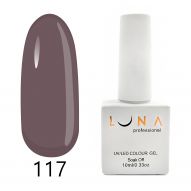 Luna 117 гель лак, фиолетово-коричневый, 10 мл