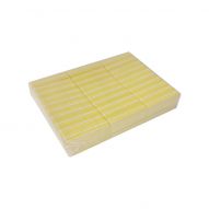 Баф (ластик) форма кирпич, жёлтый 6см х 3 см, упаковка 30 шт 18х13х3 см