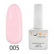 Luna 005 гель лак, нежно-розовый, 10 мл