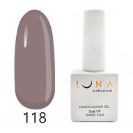 Luna 118 гель лак, фиолетово-коричневый, 10 мл