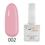 Luna 002 гель лак, розовый, 10 мл