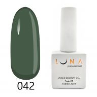 Luna 042 гель лак, зеленый, 10 мл