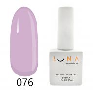 Luna 076 гель лак, розово-сиреневый, 10 мл