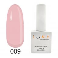 Luna 009 гель лак, розовый, 10 мл