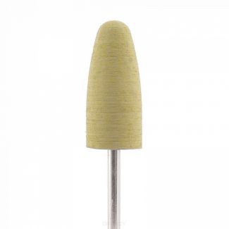 Фреза силиконовая - полировщик, супермягкий, пуля, желтый, d=10 мм, L=16 мм
