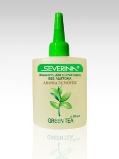 Жидкость для снятия лака Severina Green Tea с маслом чайного дерева, 30мл