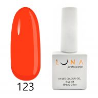 Luna 123 гель лак, оранжевый неоновый, 10 мл