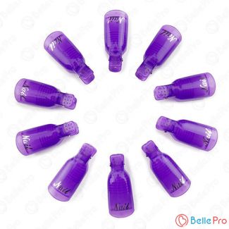 Зажимы для снятия гель-лака на руках, фиолетовые
