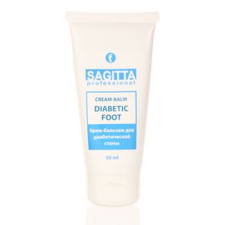 Sagitta Cream Balm Diabetic Foot крем-бальзам для диабетической стопы, туба, 50 мл