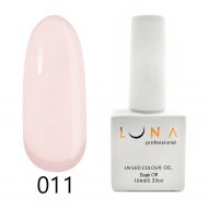 Luna 011 гель лак, прозрачно-розовый, 10 мл