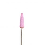 Фреза шлифовщик корундовая, конус усеченный, розовая, d=2,5 мм, L=10 мм