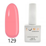 Luna 129 гель лак, розовый, 10 мл