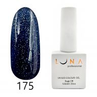 Luna 175 гель лак, темно-синий с мелким шиммером, 10 мл