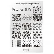 Пластина-трафарет Konad Square Image Plate 18 для стемпинга