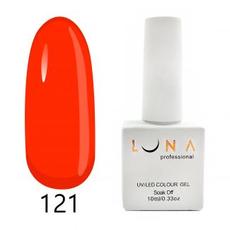 Luna 121 гель лак, оранжевый неоновый , 10 мл